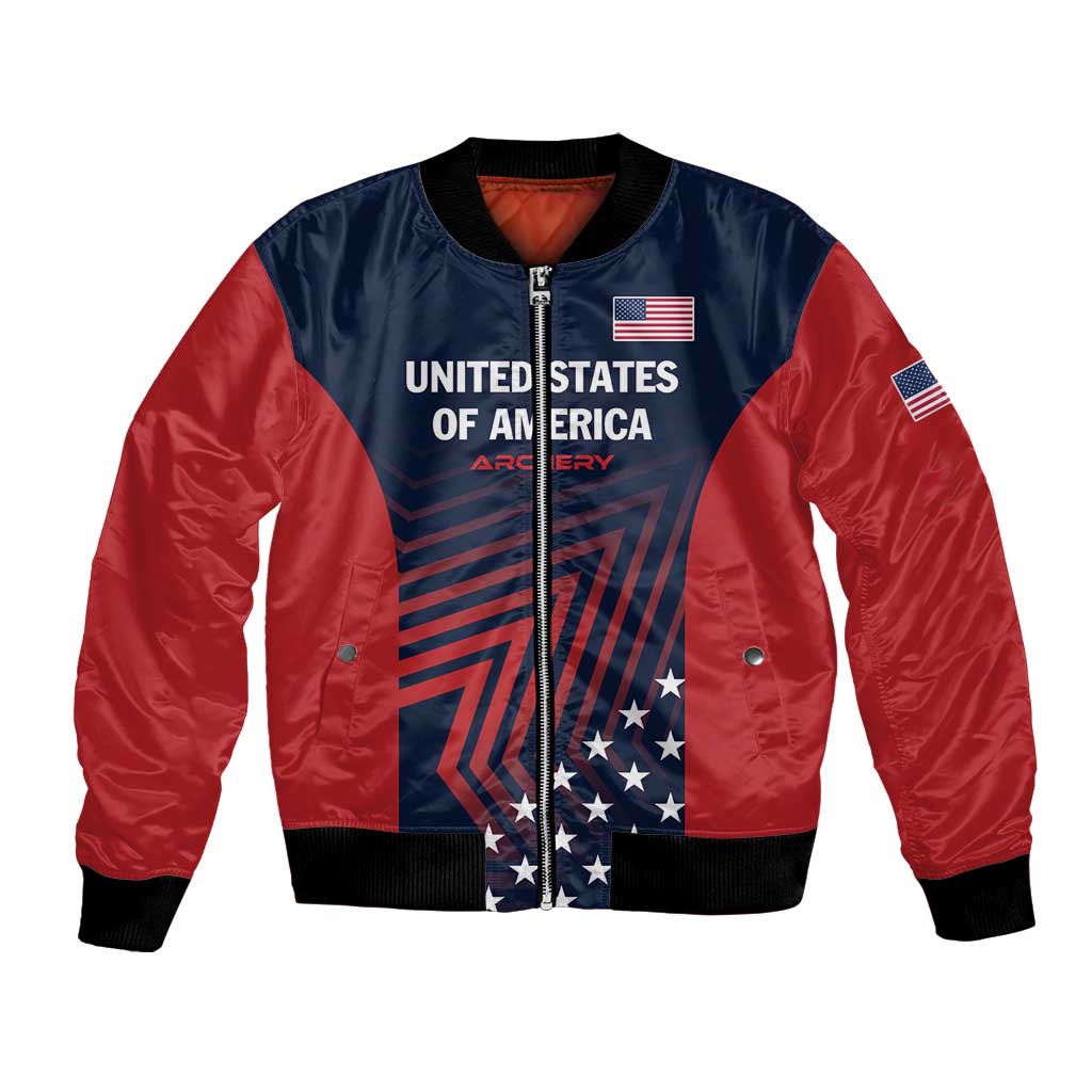 Personalized USA 2025 Archery Bomber Jacket Aim Shoot Win
