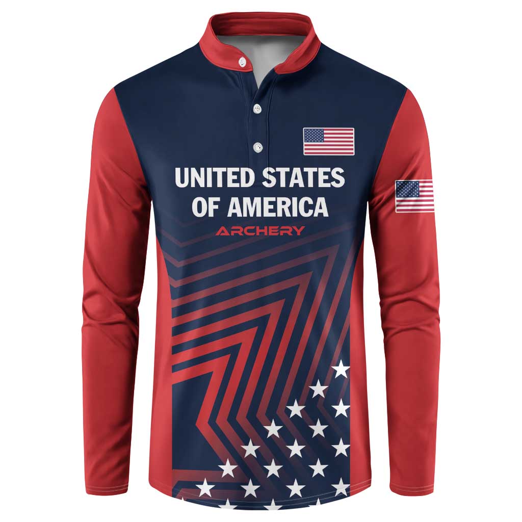 Personalized USA 2025 Archery Button Sweatshirt Aim Shoot Win