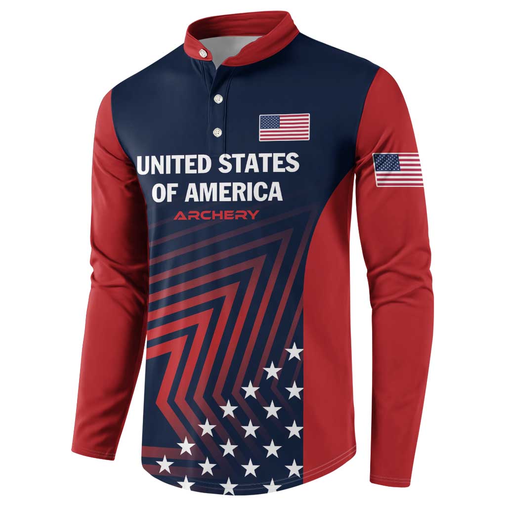 Personalized USA 2025 Archery Button Sweatshirt Aim Shoot Win