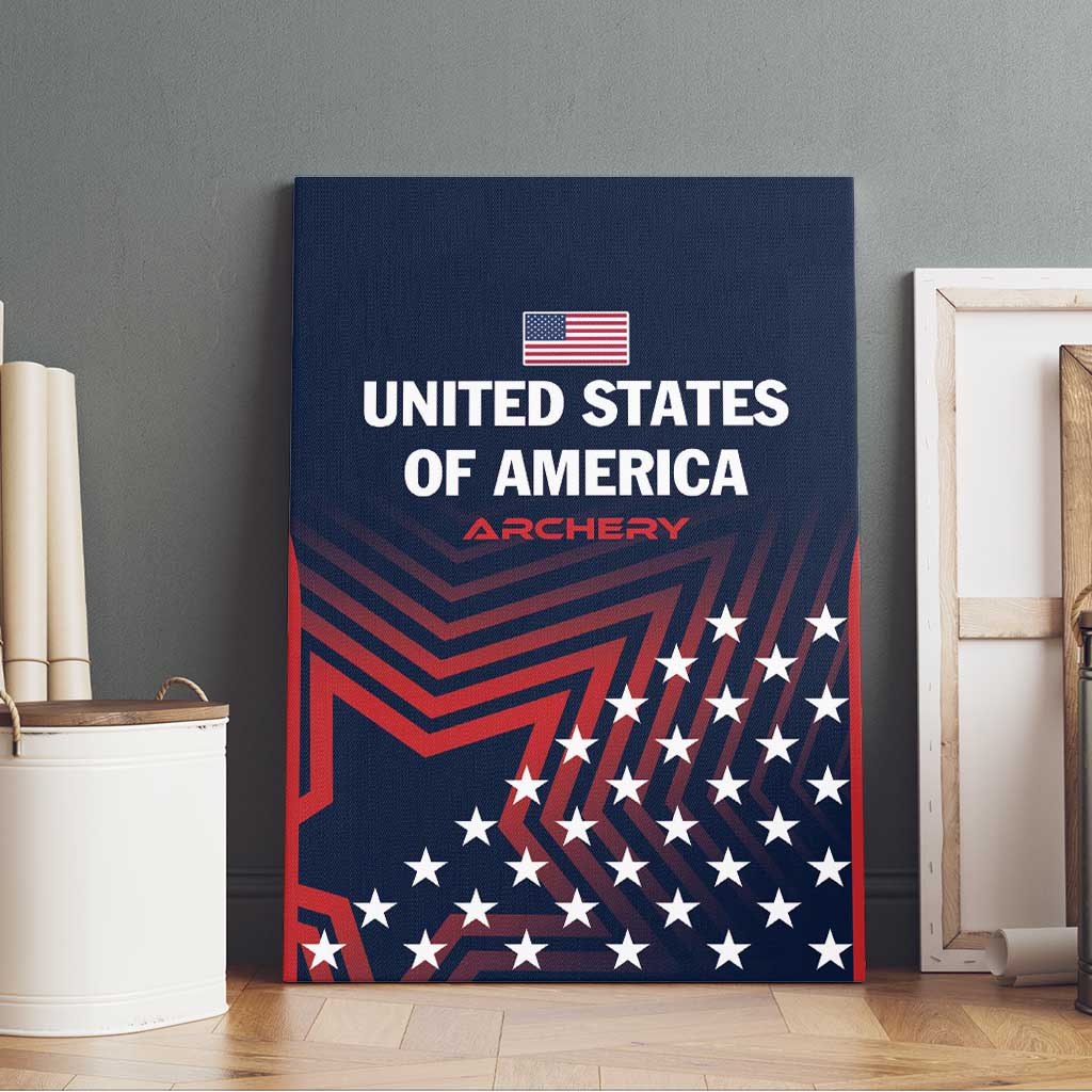 Personalized USA 2025 Archery Canvas Wall Art Aim Shoot Win