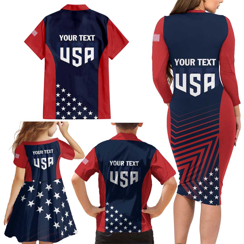 Personalized USA 2025 Archery Family Matching Long Sleeve Bodycon Dress and Hawaiian Shirt Aim Shoot Win