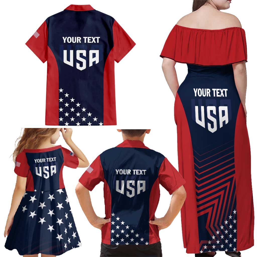 Personalized USA 2025 Archery Family Matching Off Shoulder Maxi Dress and Hawaiian Shirt Aim Shoot Win