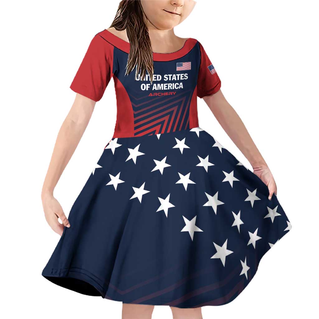 Personalized USA 2025 Archery Family Matching Off Shoulder Short Dress and Hawaiian Shirt Aim Shoot Win