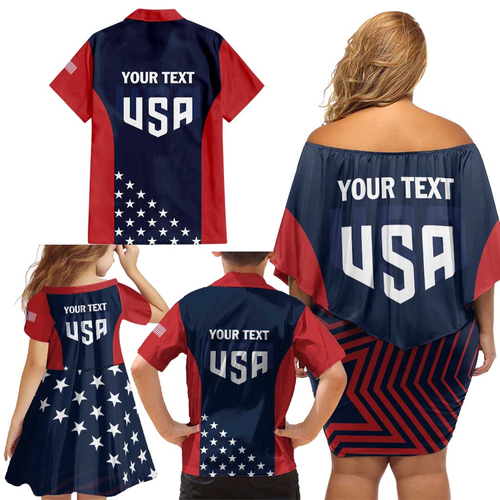 Personalized USA 2025 Archery Family Matching Off Shoulder Short Dress and Hawaiian Shirt Aim Shoot Win