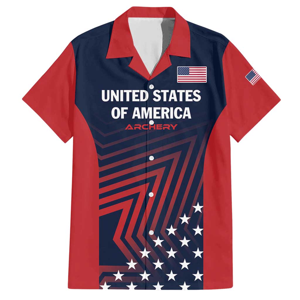 Personalized USA 2025 Archery Family Matching Short Sleeve Bodycon Dress and Hawaiian Shirt Aim Shoot Win