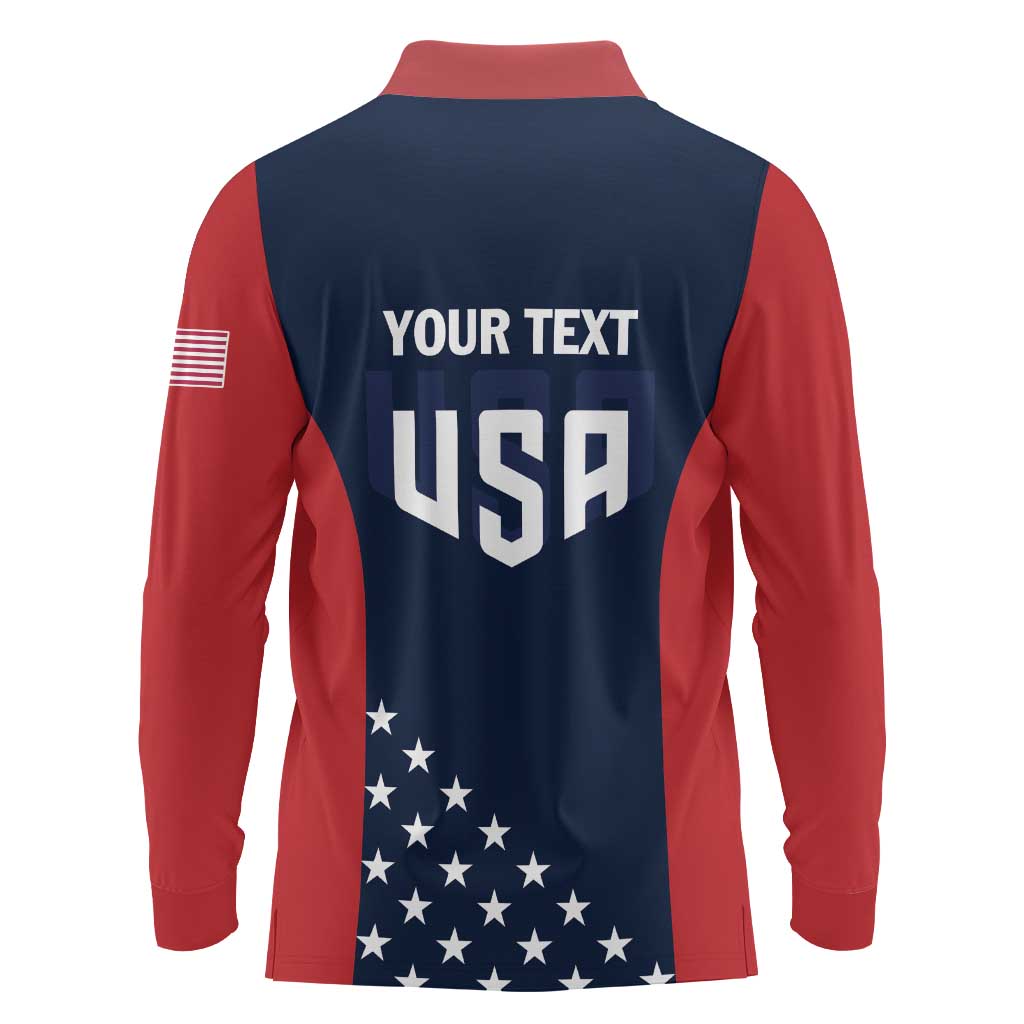 Personalized USA 2025 Archery Long Sleeve Polo Shirt Aim Shoot Win