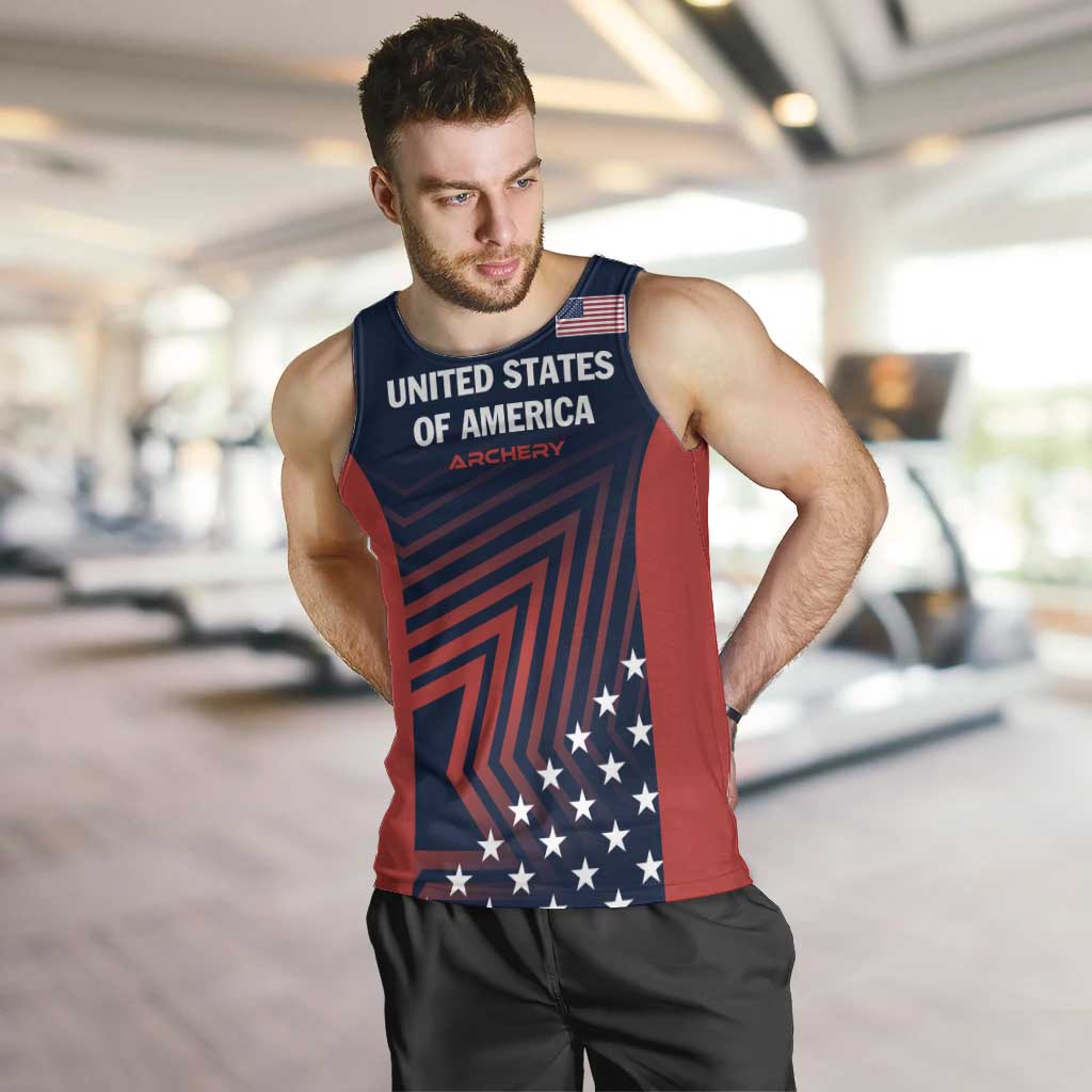 Personalized USA 2025 Archery Men Tank Top Aim Shoot Win