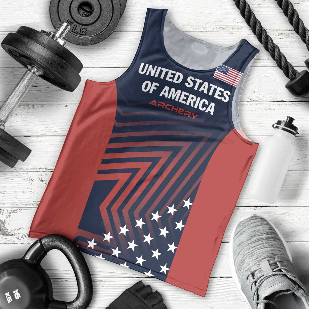 Personalized USA 2025 Archery Men Tank Top Aim Shoot Win
