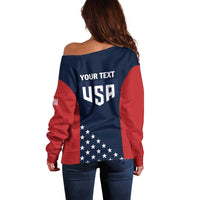 Personalized USA 2025 Archery Off Shoulder Sweater Aim Shoot Win