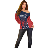 Personalized USA 2025 Archery Off Shoulder Sweater Aim Shoot Win