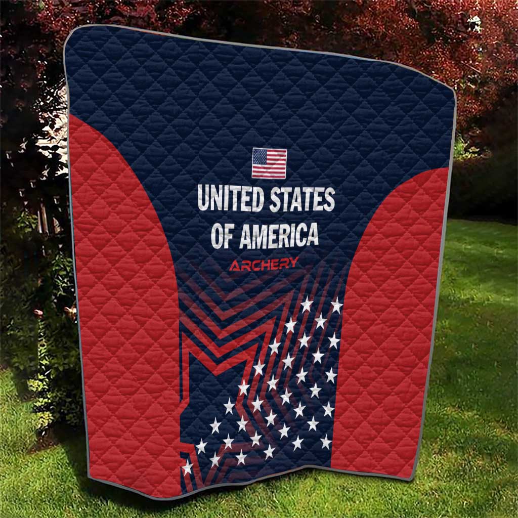 Personalized USA 2025 Archery Quilt Aim Shoot Win