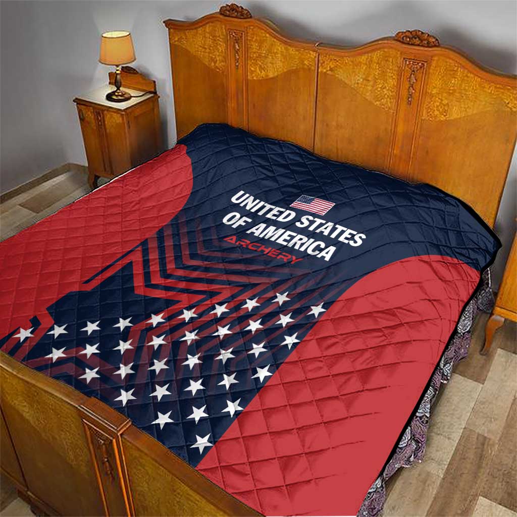 Personalized USA 2025 Archery Quilt Aim Shoot Win