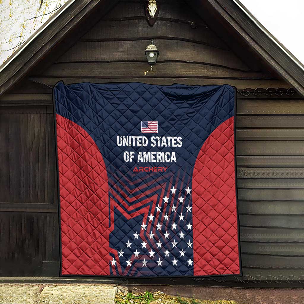 Personalized USA 2025 Archery Quilt Aim Shoot Win