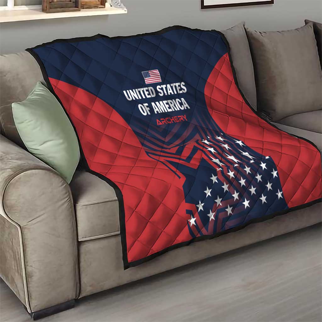 Personalized USA 2025 Archery Quilt Aim Shoot Win