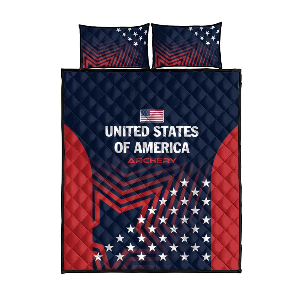 Personalized USA 2025 Archery Quilt Bed Set Aim Shoot Win