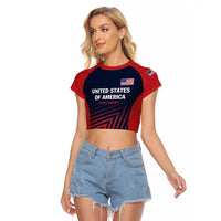 Personalized USA 2025 Archery Raglan Cropped T Shirt Aim Shoot Win