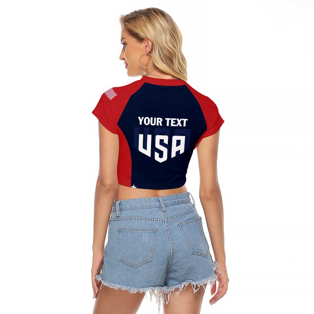 Personalized USA 2025 Archery Raglan Cropped T Shirt Aim Shoot Win
