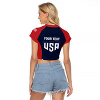 Personalized USA 2025 Archery Raglan Cropped T Shirt Aim Shoot Win