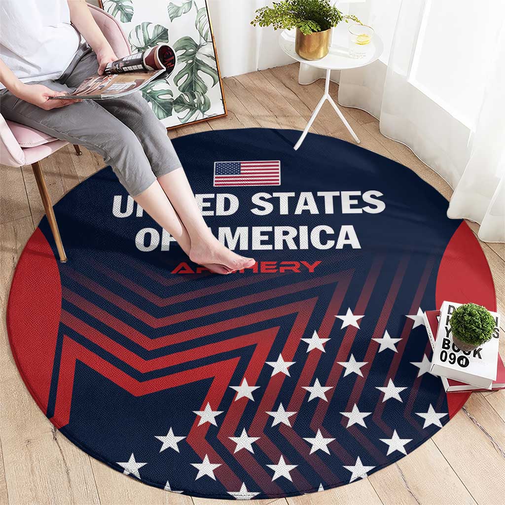 Personalized USA 2025 Archery Round Carpet Aim Shoot Win