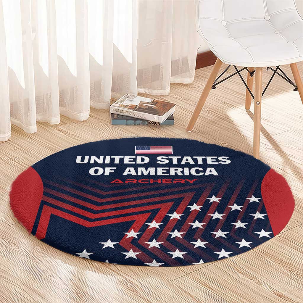 Personalized USA 2025 Archery Round Carpet Aim Shoot Win