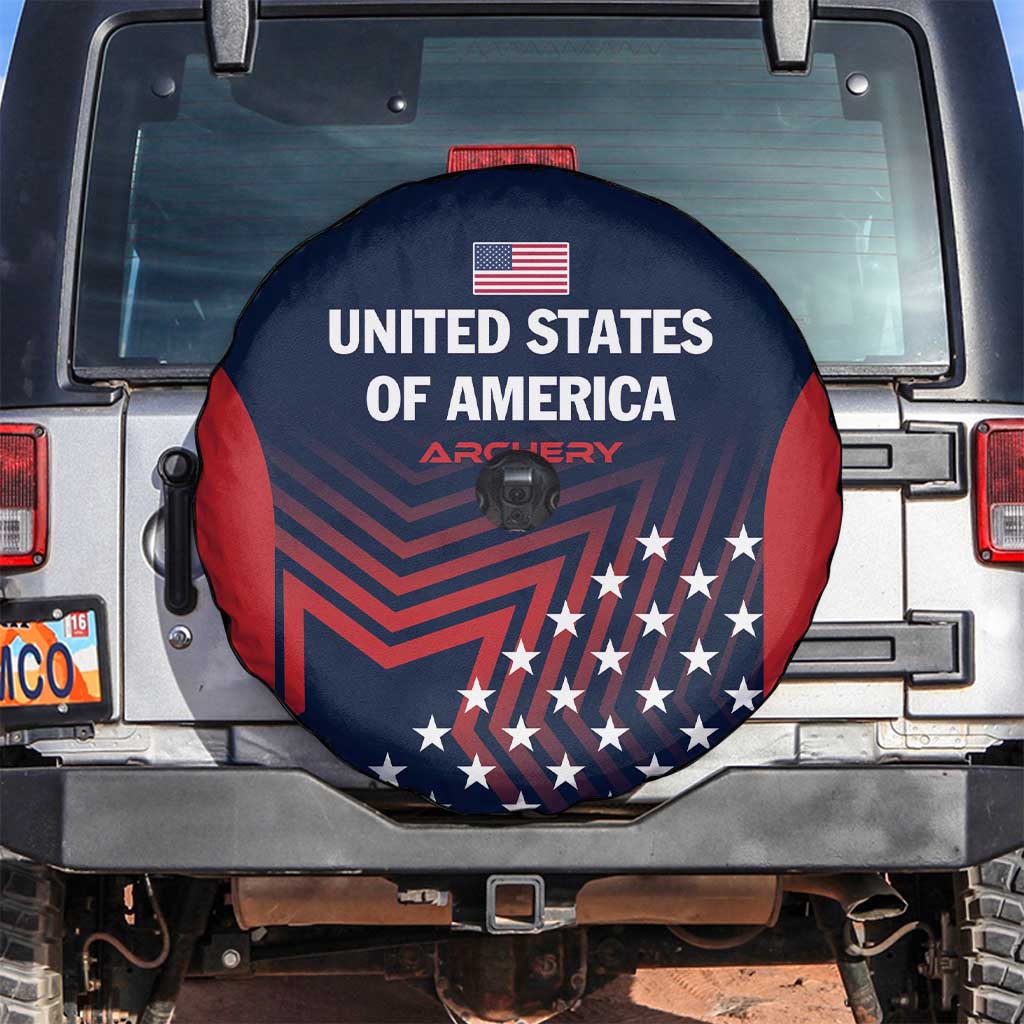 Personalized USA 2025 Archery Spare Tire Cover Aim Shoot Win