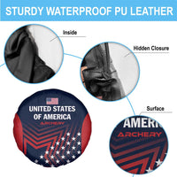Personalized USA 2025 Archery Spare Tire Cover Aim Shoot Win