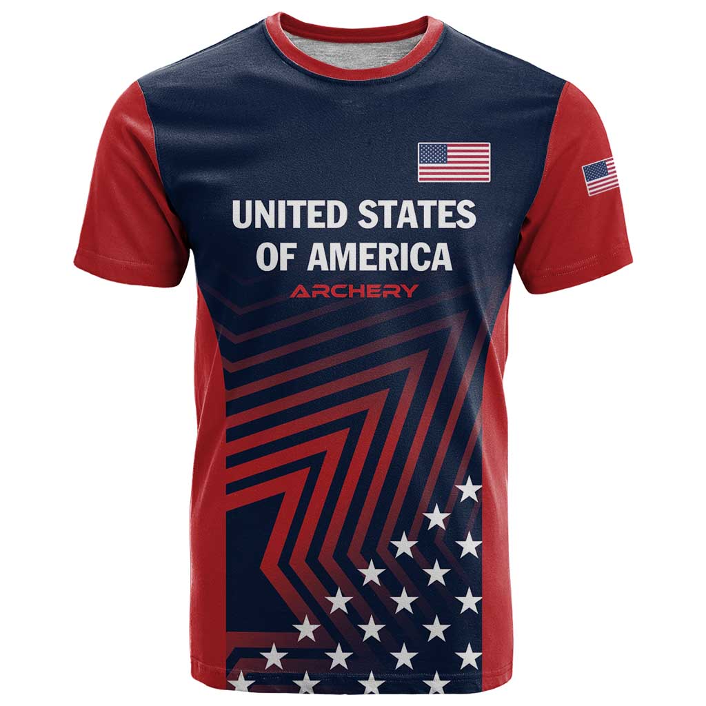 Personalized USA 2025 Archery T Shirt Aim Shoot Win
