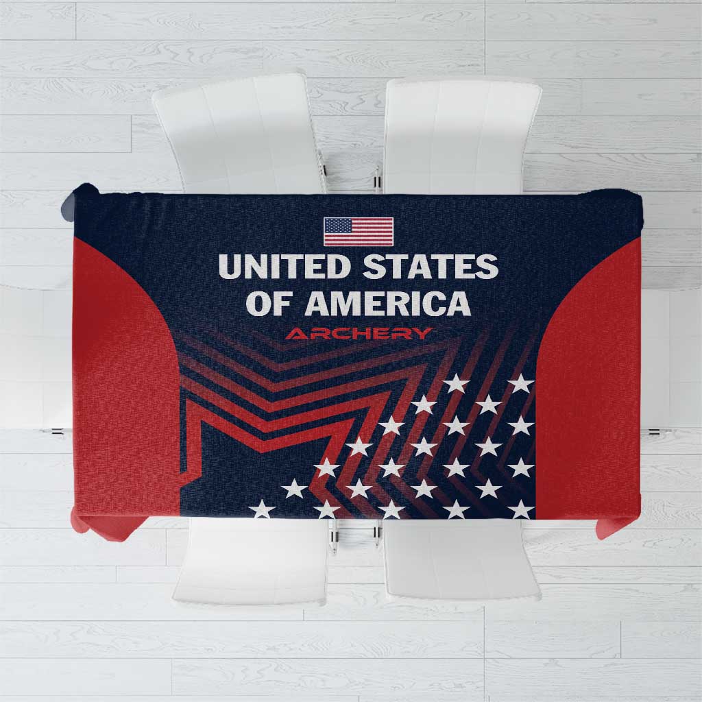 Personalized USA 2025 Archery Tablecloth Aim Shoot Win