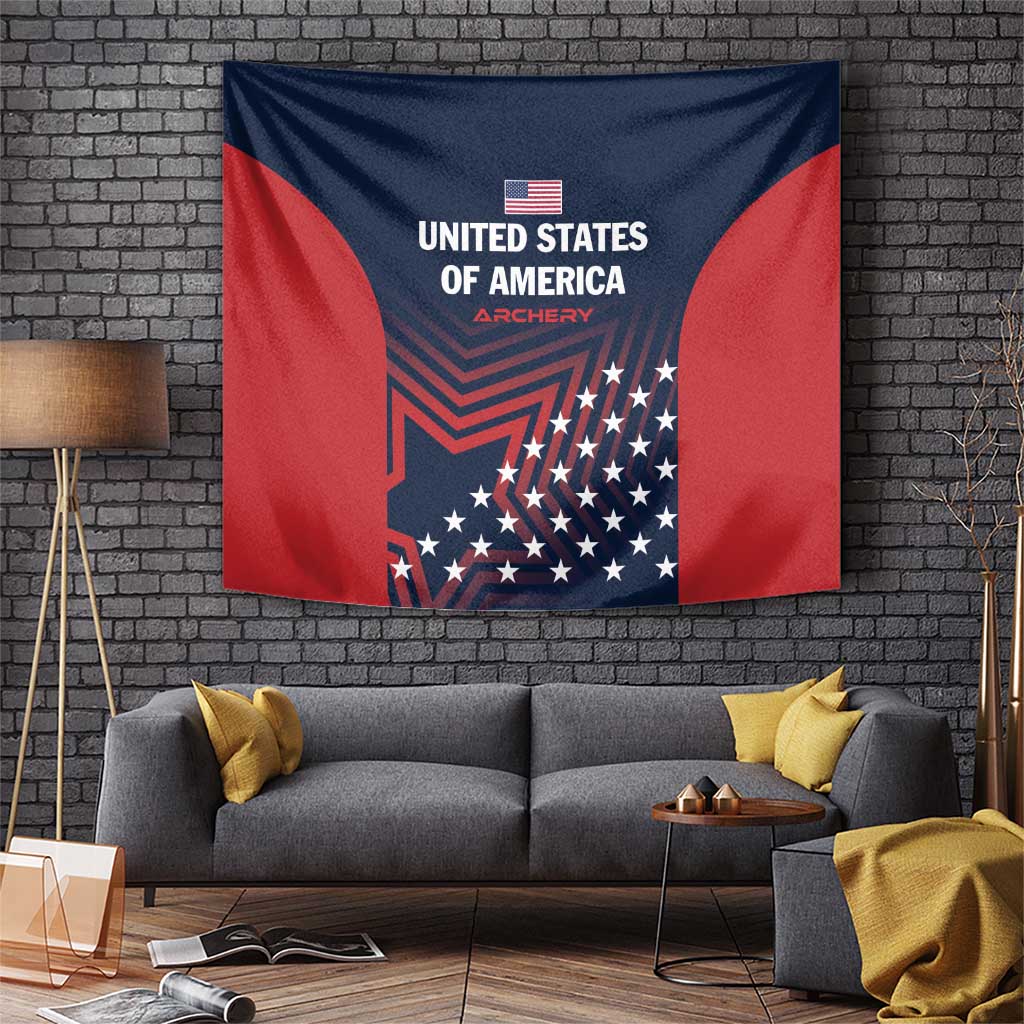 Personalized USA 2025 Archery Tapestry Aim Shoot Win