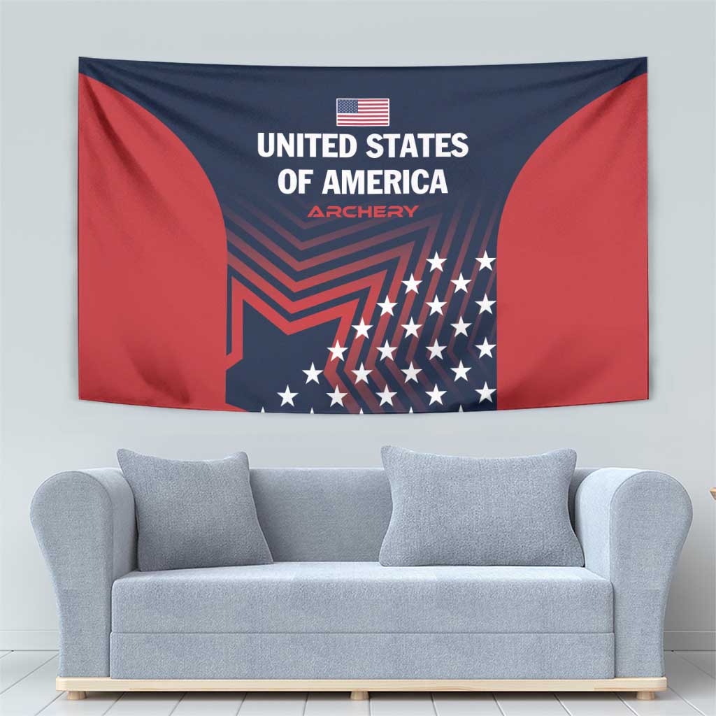 Personalized USA 2025 Archery Tapestry Aim Shoot Win