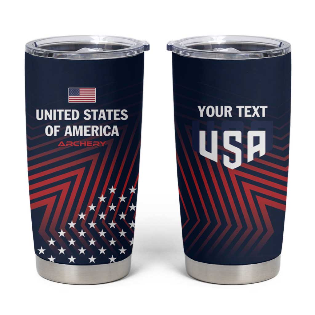 Personalized USA 2025 Archery Tumbler Cup Aim Shoot Win