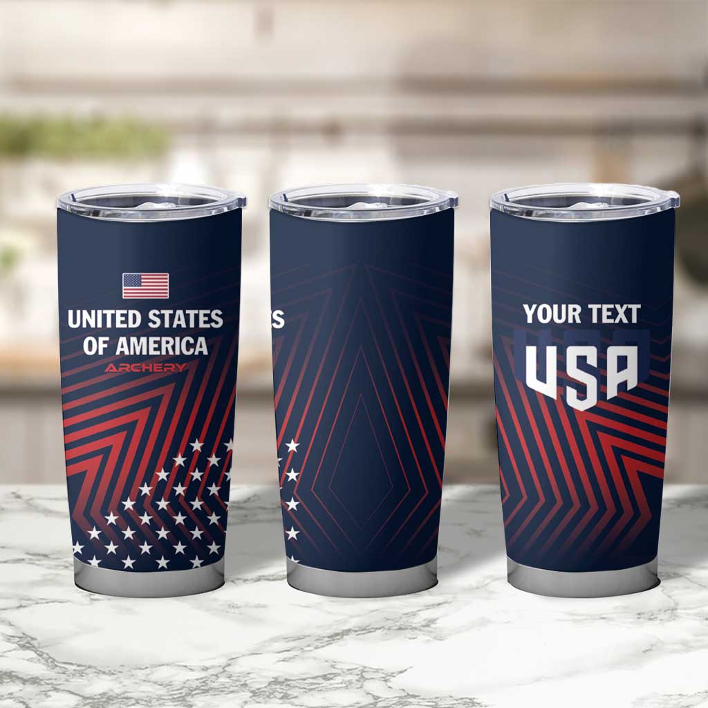 Personalized USA 2025 Archery Tumbler Cup Aim Shoot Win