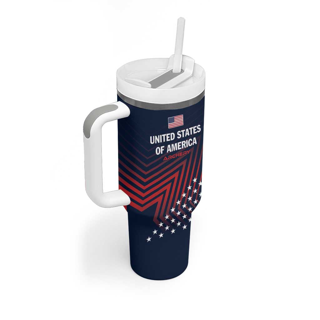 Personalized USA 2025 Archery Tumbler With Handle Aim Shoot Win
