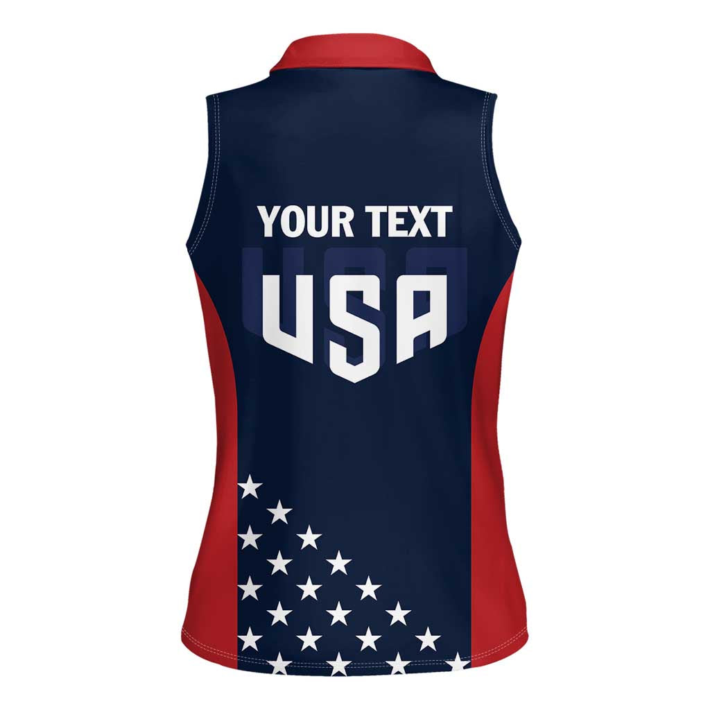Personalized USA 2025 Archery Women Sleeveless Polo Shirt Aim Shoot Win