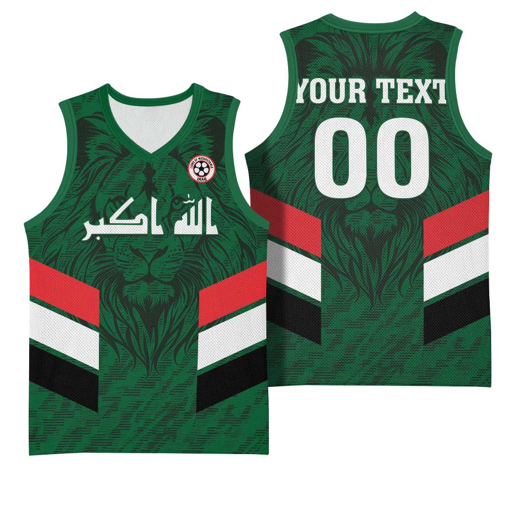 Custom Football 2026 Iraq Basketball Jersey Go Lions of Mesopotamia