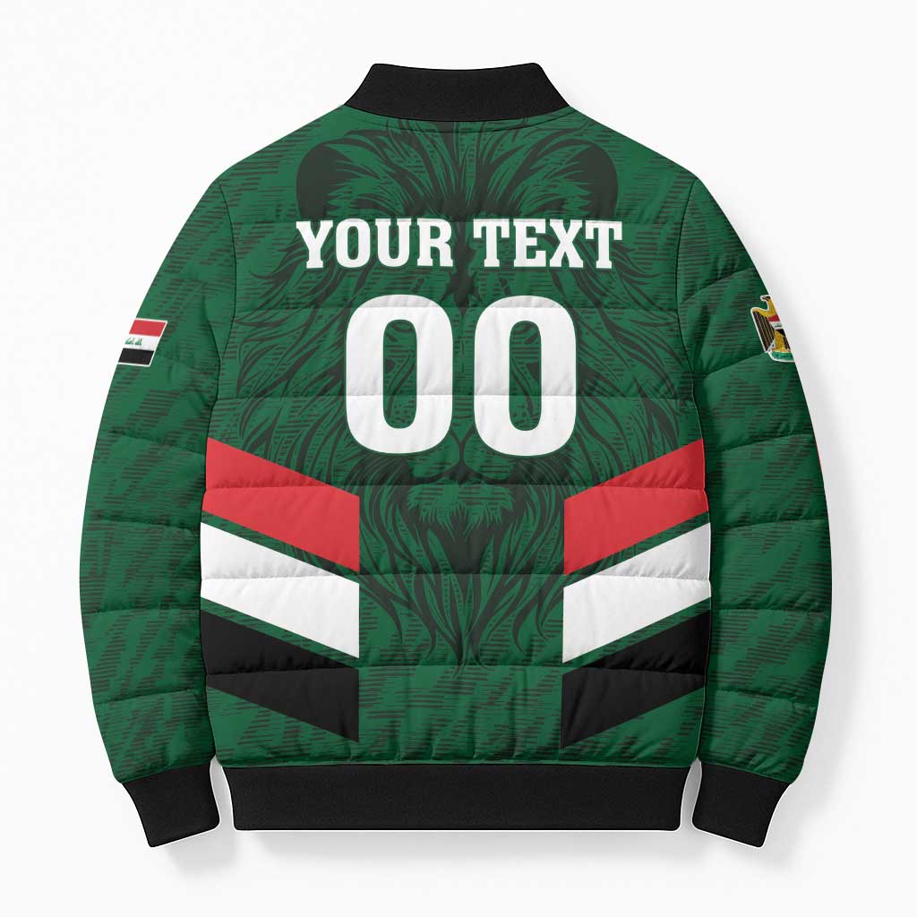 Custom Football 2026 Iraq Bomber Puffer Jacket Go Lions of Mesopotamia