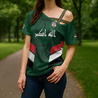 Custom Football 2026 Iraq Cross Shoulder Shirt Go Lions of Mesopotamia