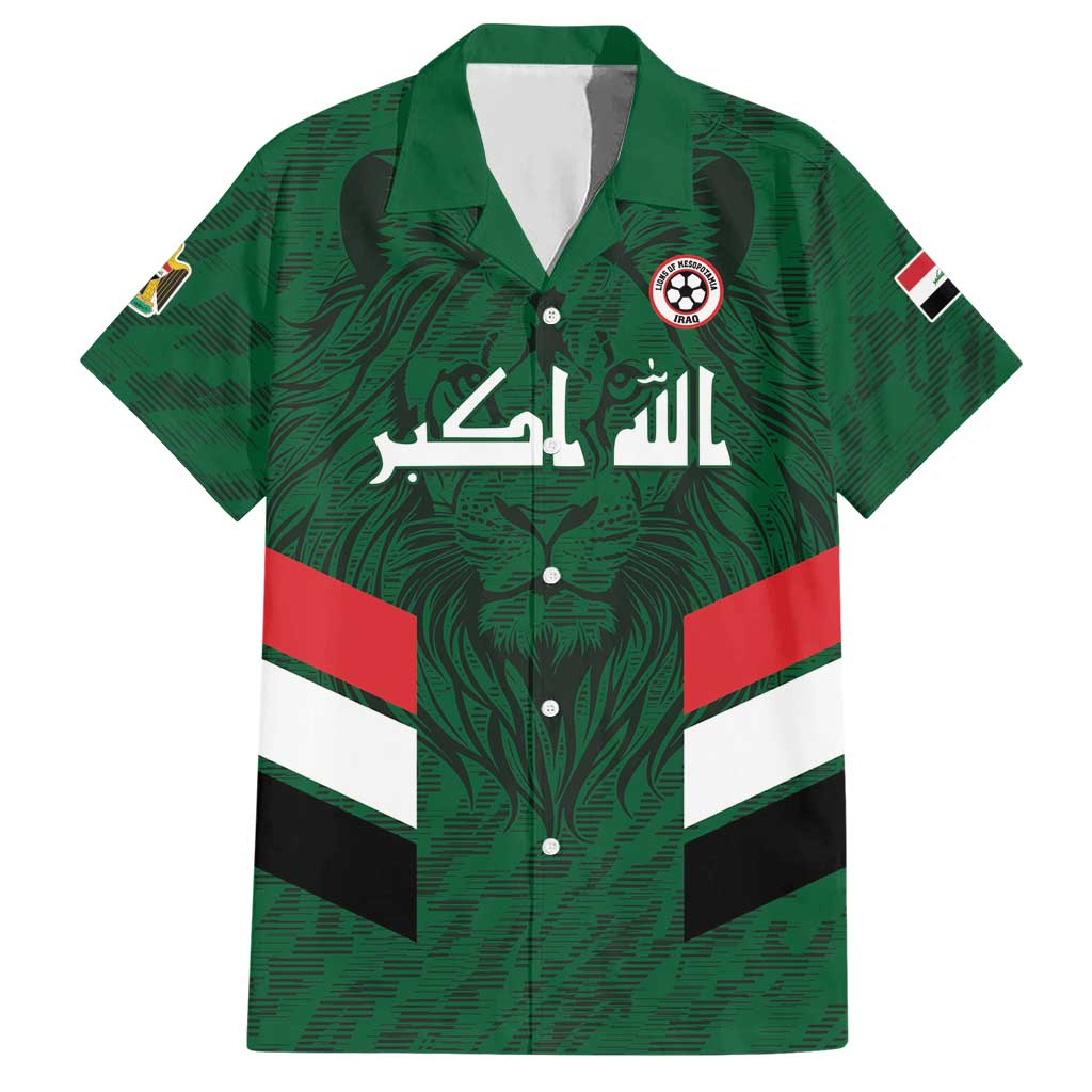 Custom Football 2026 Iraq Hawaiian Shirt Go Lions of Mesopotamia