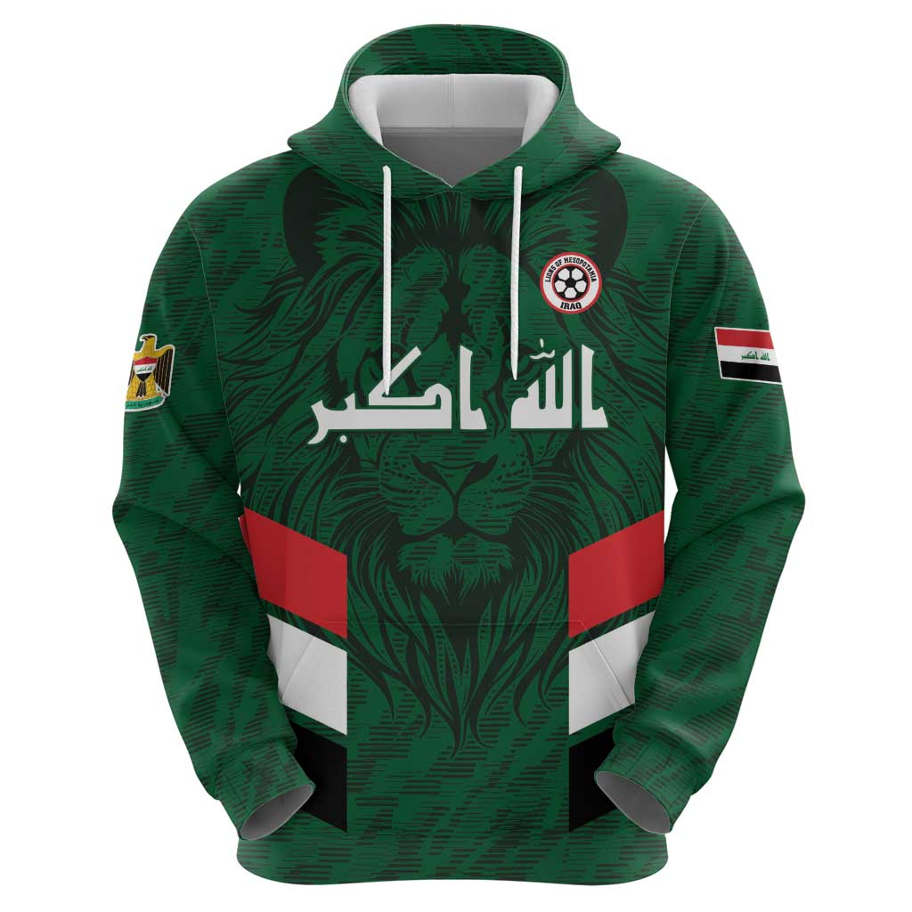 Custom Football 2026 Iraq Hoodie Go Lions of Mesopotamia