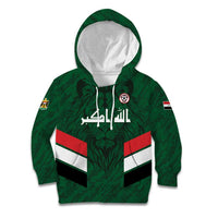 Custom Football 2026 Iraq Kid Hoodie Go Lions of Mesopotamia
