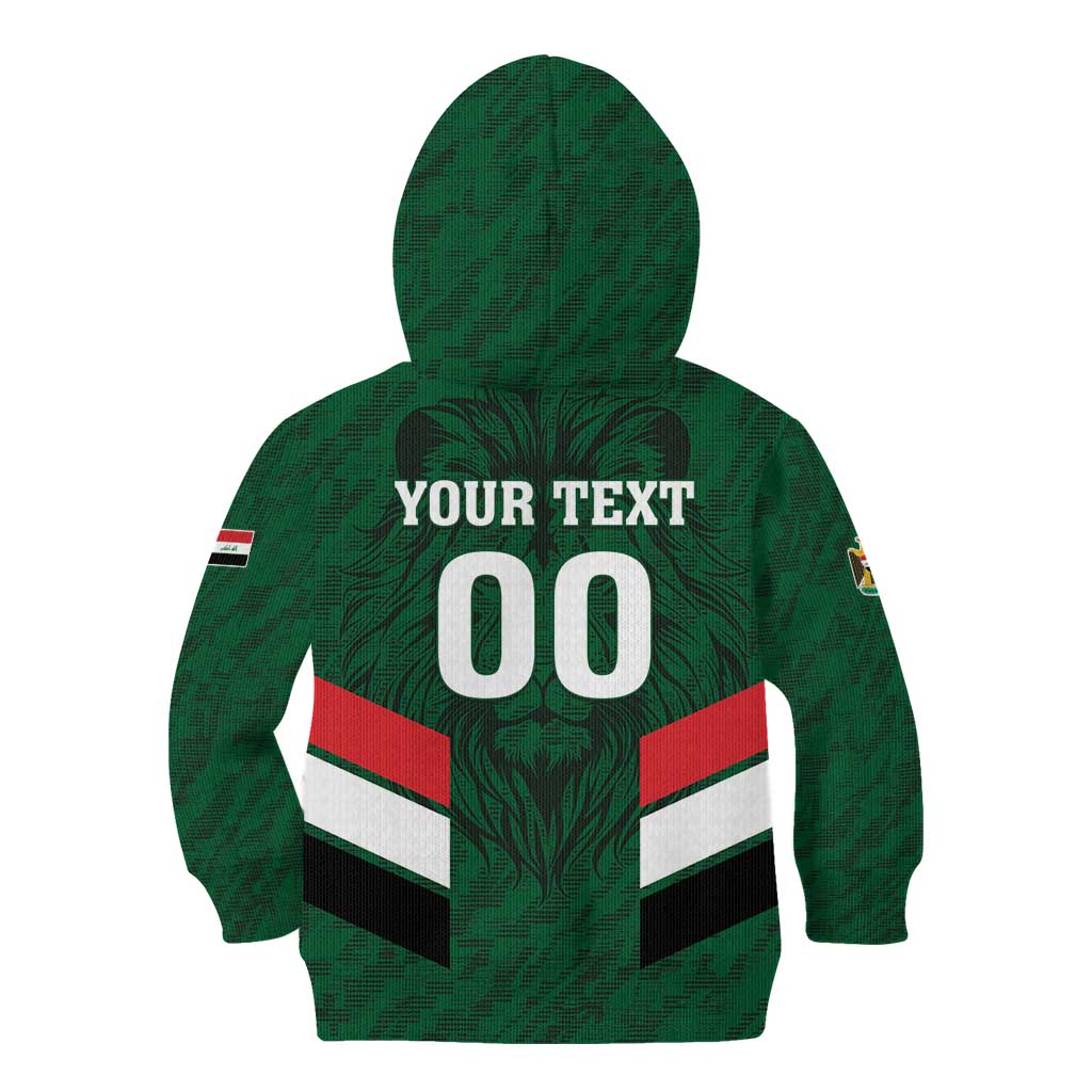 Custom Football 2026 Iraq Kid Hoodie Go Lions of Mesopotamia