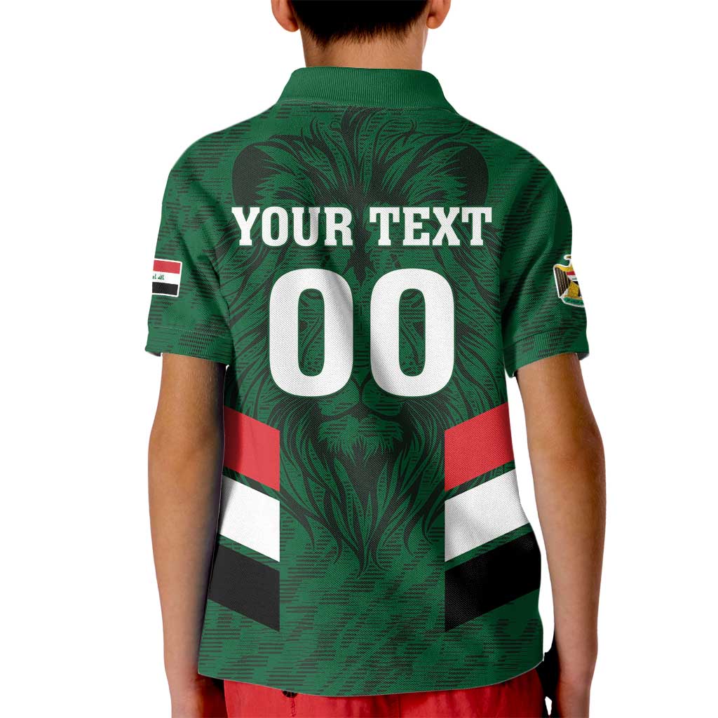 Custom Football 2026 Iraq Kid Polo Shirt Go Lions of Mesopotamia
