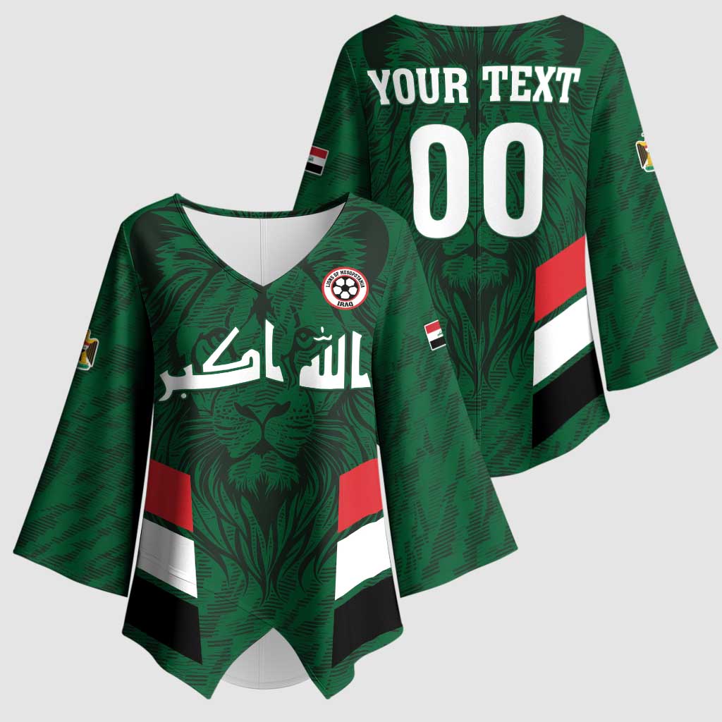 Custom Football 2026 Iraq Kimono Sleeve Blouse Go Lions of Mesopotamia