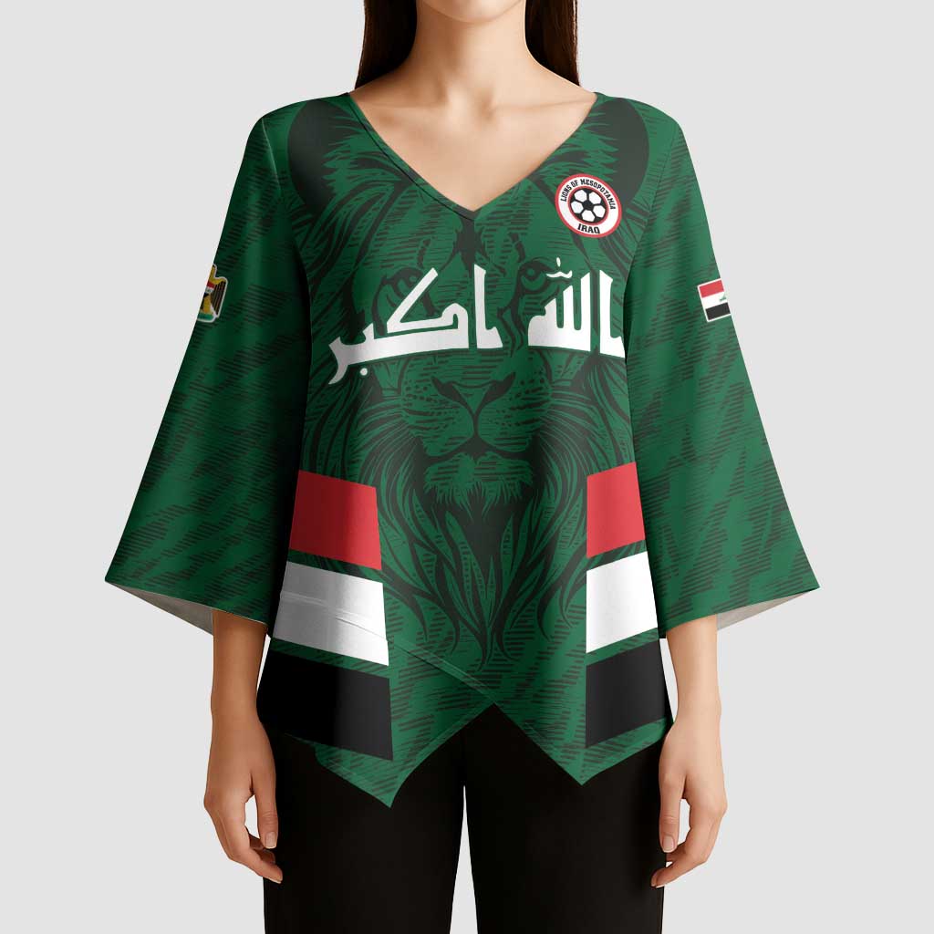 Custom Football 2026 Iraq Kimono Sleeve Blouse Go Lions of Mesopotamia