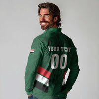 Custom Football 2026 Iraq Long Sleeve Polo Shirt Go Lions of Mesopotamia