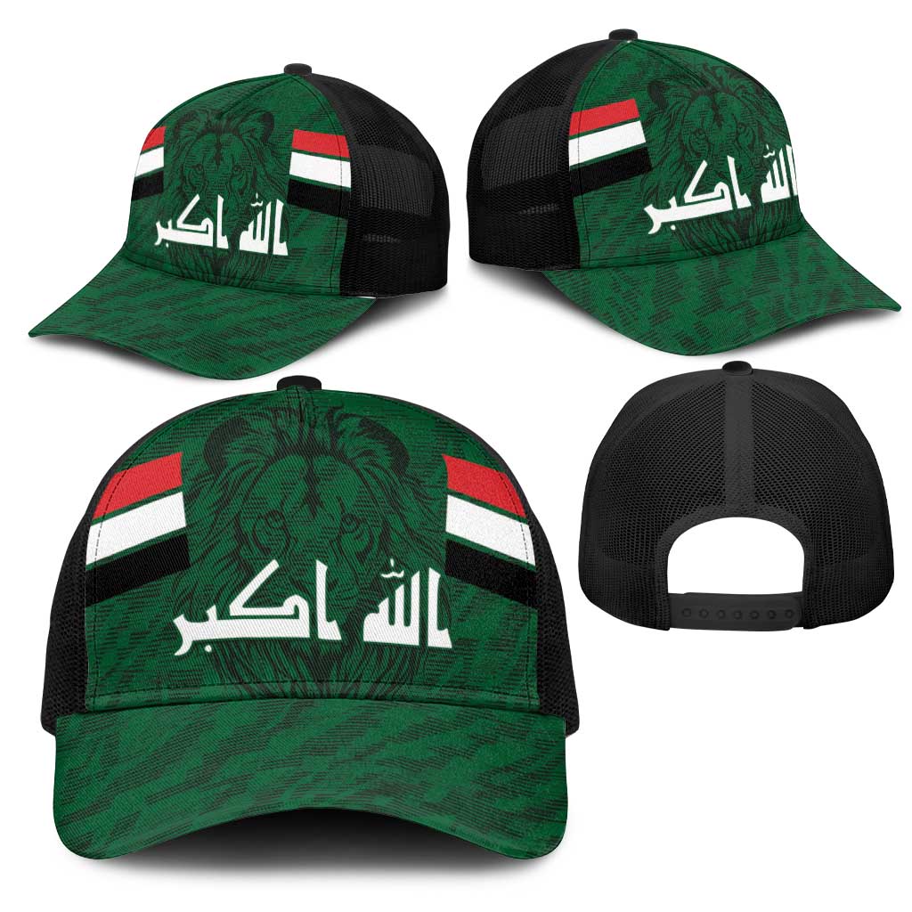 Football 2026 Iraq Mesh Trucker Cap Go Lions of Mesopotamia
