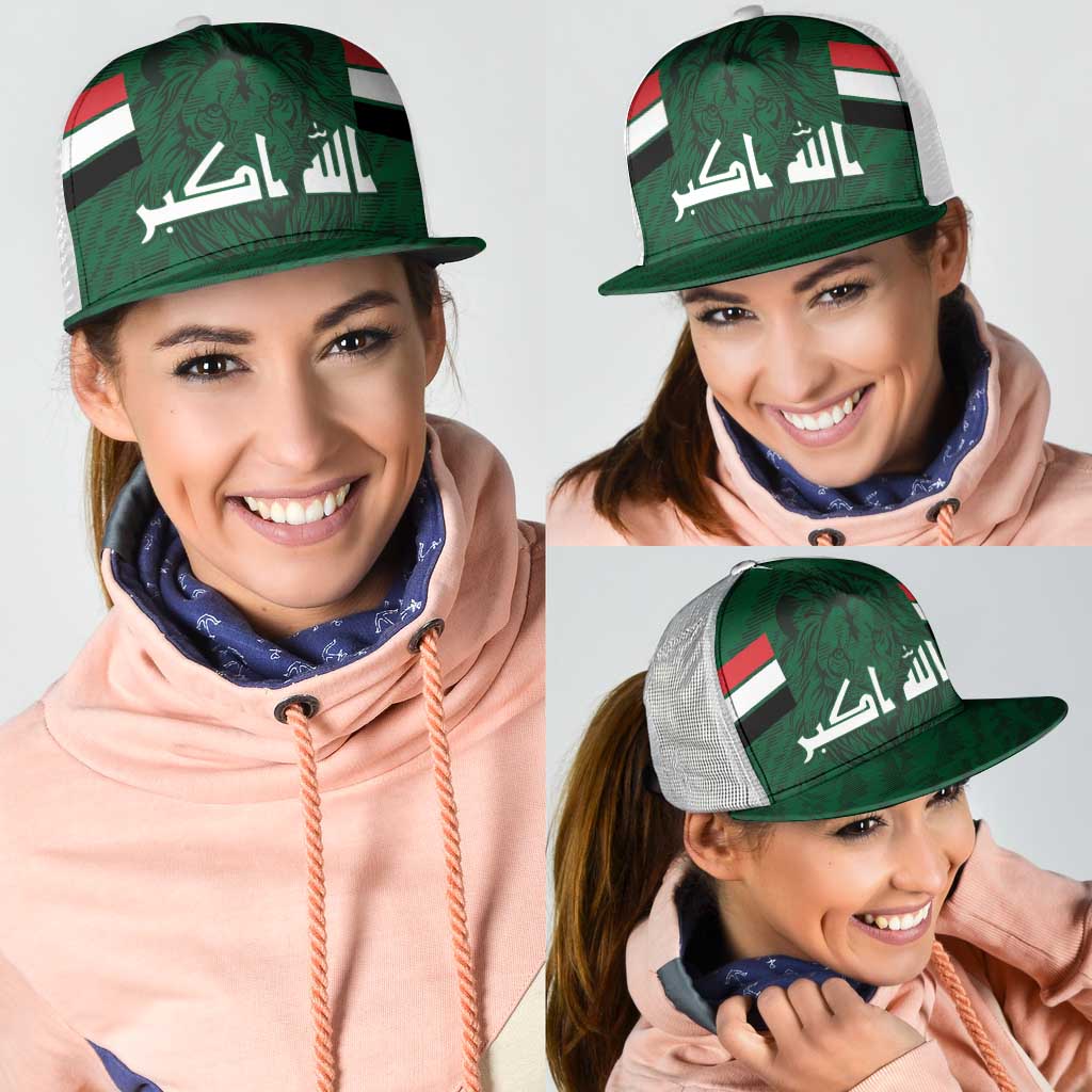 Football 2026 Iraq Mesh Trucker Cap Go Lions of Mesopotamia