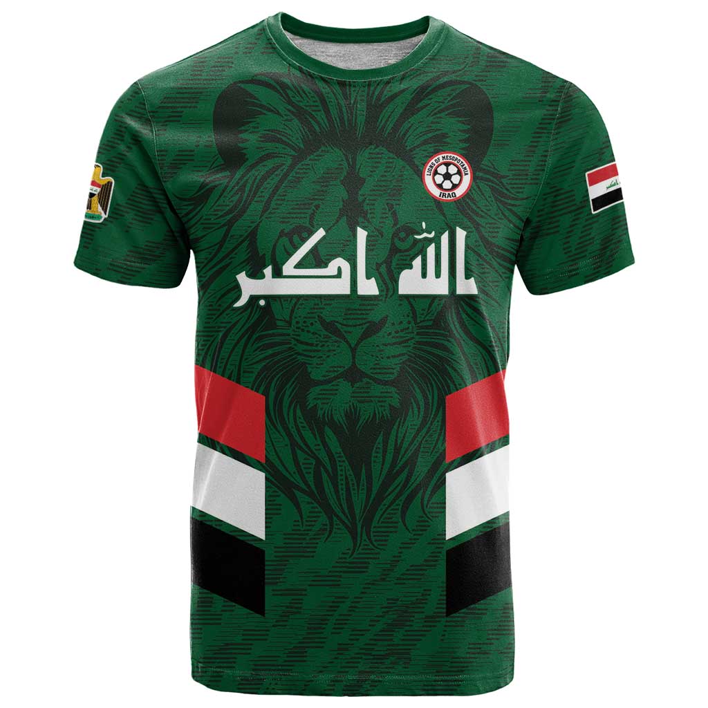 Custom Football 2026 Iraq T Shirt Go Lions of Mesopotamia