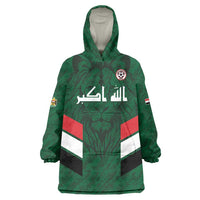 Custom Football 2026 Iraq Wearable Blanket Hoodie Go Lions of Mesopotamia