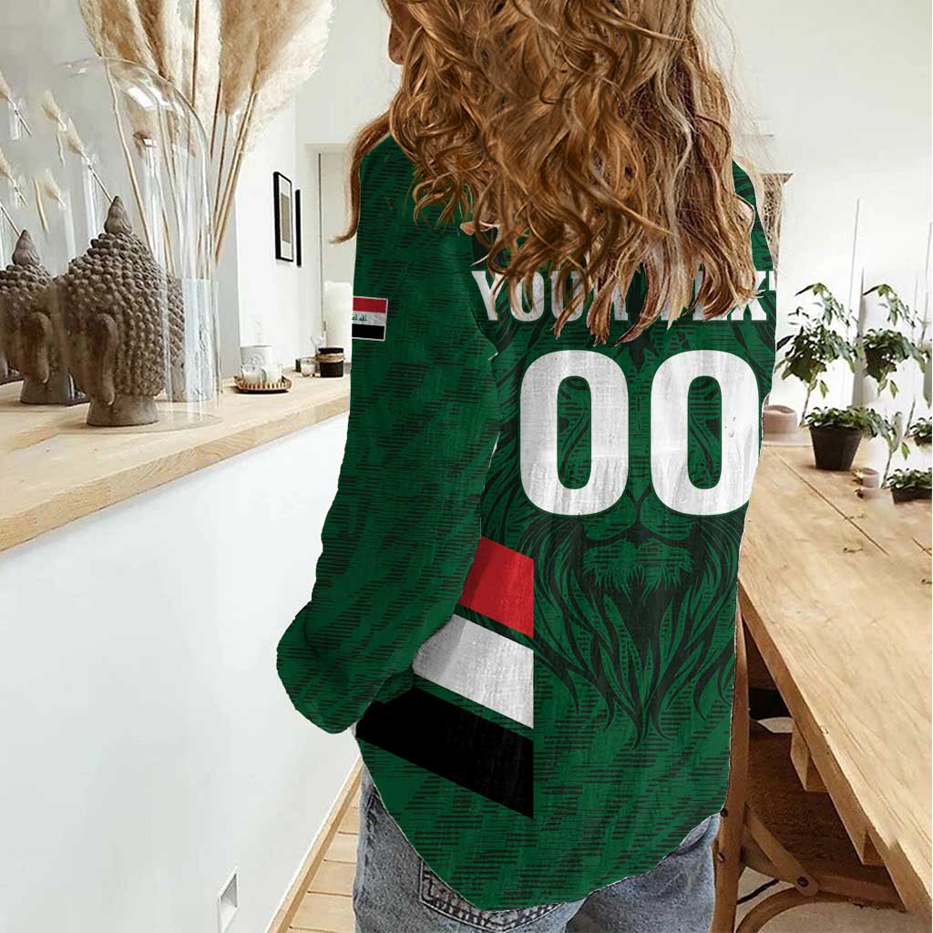 Custom Football 2026 Iraq Women Casual Shirt Go Lions of Mesopotamia
